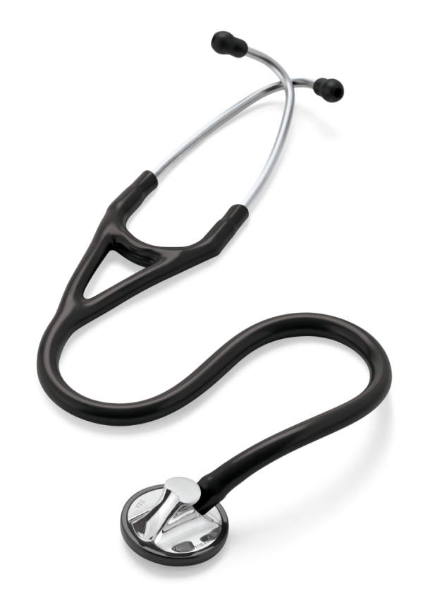 3M Littmann master cardiology stethoscope, standard finish chestpiece, black tube